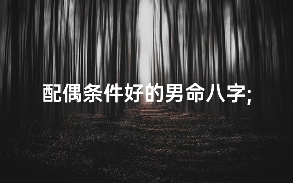 配偶条件好的男命八字;配偶极富的男命八字