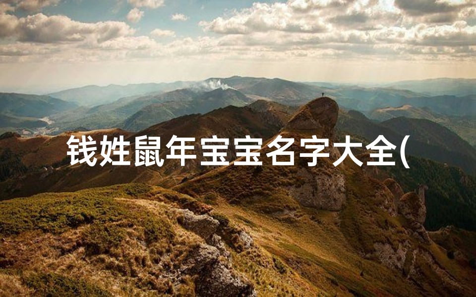 钱姓鼠年宝宝名字大全(钱姓鼠年宝宝名字大全四个字)