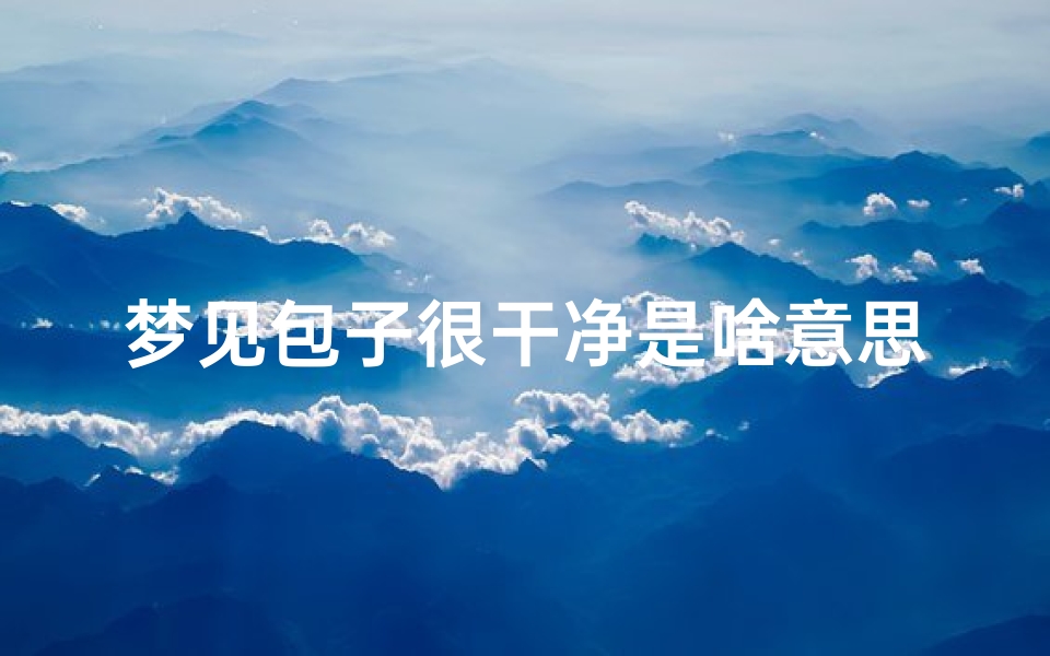 梦见包子很干净是啥意思;梦见包子好不好