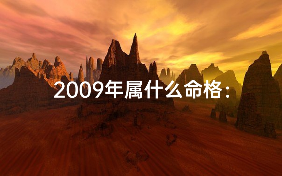 2009年属什么命格：揭秘生肖运势之谜