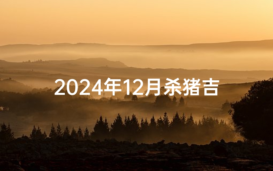 2024年12月杀猪吉日黄历—2024年12月杀猪吉日黄历：最佳时辰财运亨通