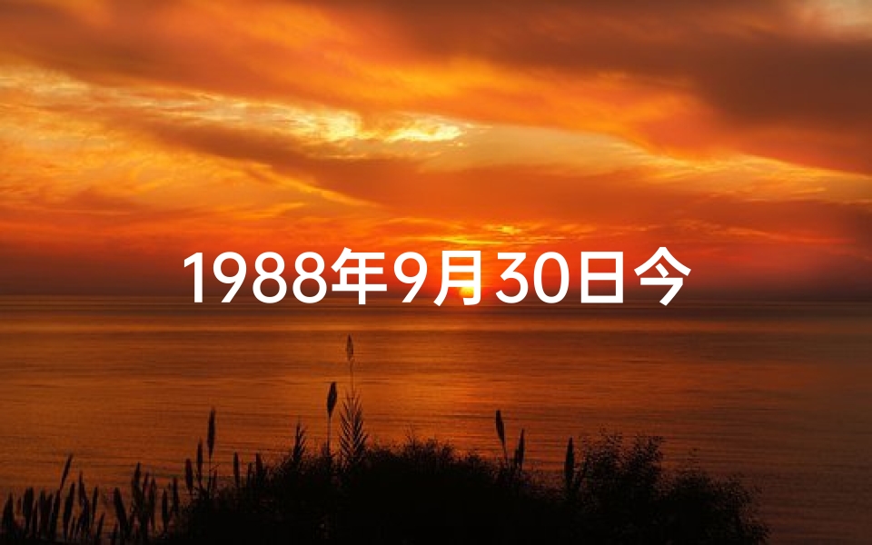 1988年9月30日今年多大_《1988年9月30日命格：揭秘命运转折点》