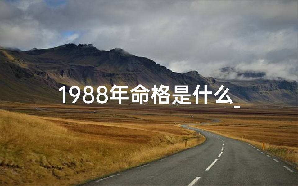 1988年命格是什么_《1988年正十八命格：揭秘命运转折点》