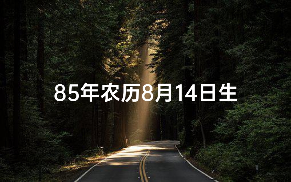 85年农历8月14日生辰八字-1985年八月十四什么命