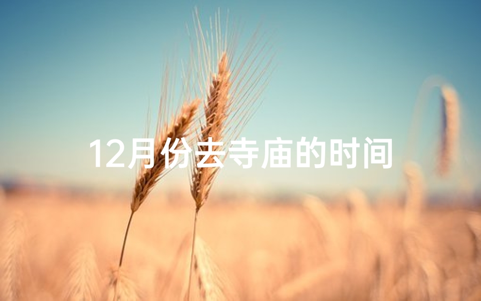 12月份去寺庙的时间