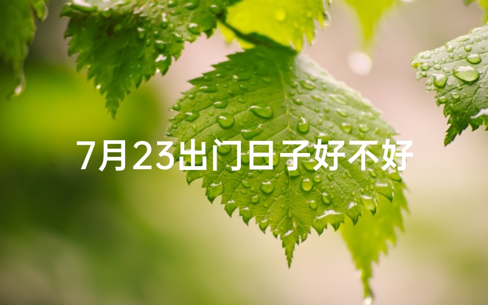 7月23出门日子好不好-2023年7月出门吉日：最佳出行时光揭晓