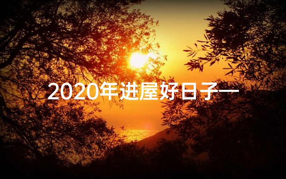 2020年进屋好日子—《2819年黄道吉日：进屋大吉，开启幸福之门》