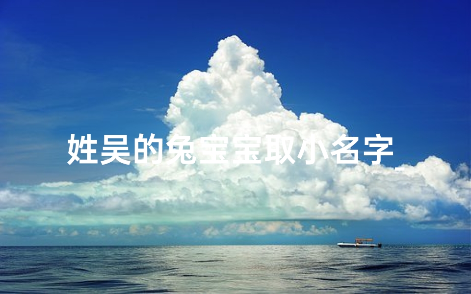 姓吴的兔宝宝取小名字_姓吴的兔宝宝取小名字怎么取