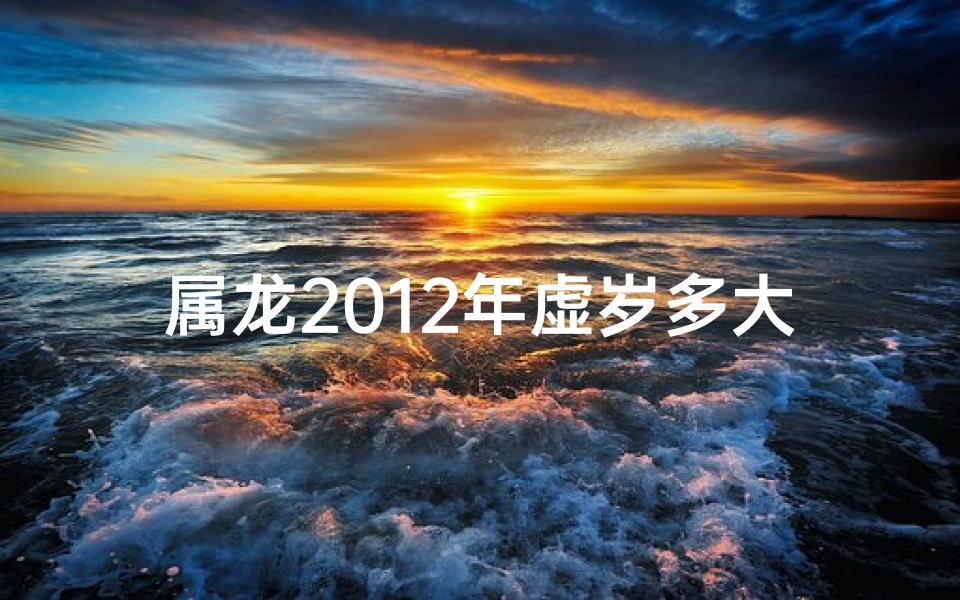 属龙2012年虚岁多大-属龙的人2012年多大