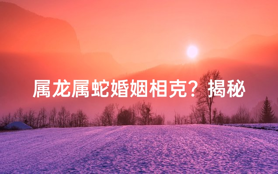 属龙属蛇婚姻相克？揭秘不合之谜