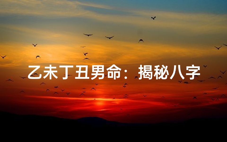 乙未丁丑男命：揭秘八字命运之谜