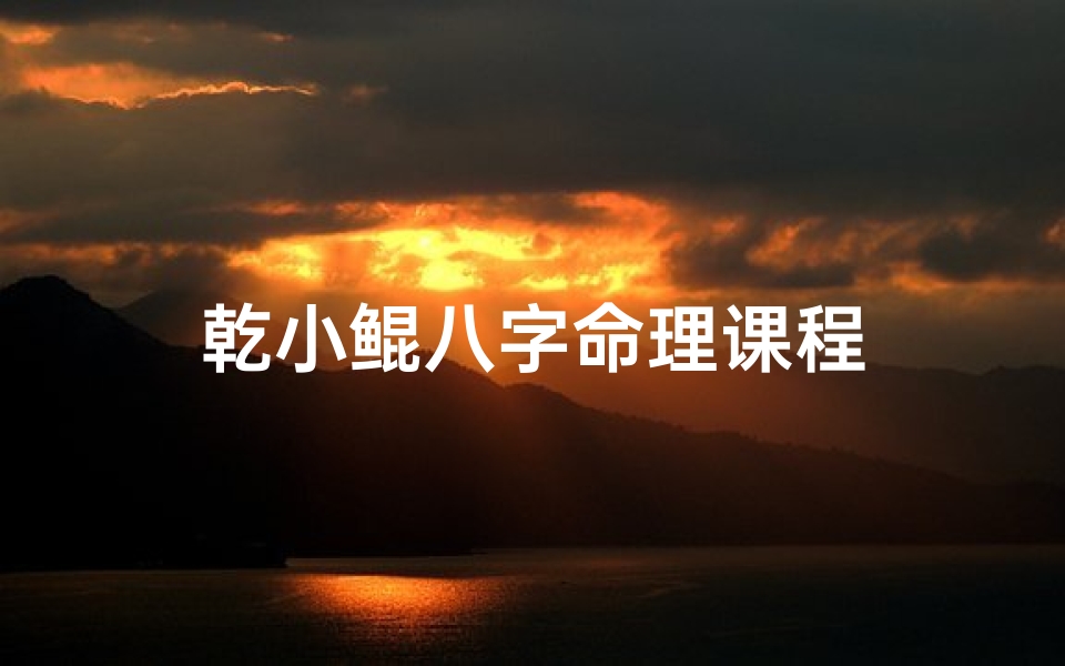 乾小鲲八字命理课程