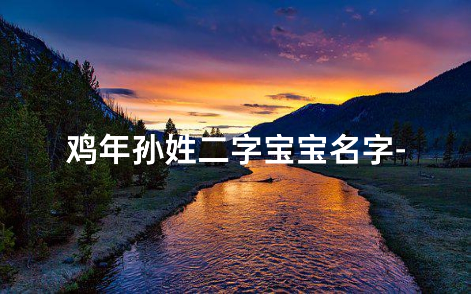 鸡年孙姓二字宝宝名字-鸡年孙姓二字宝宝名字男孩