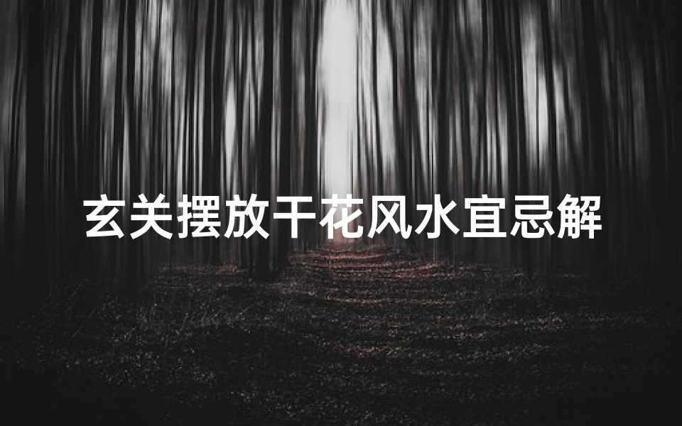 玄关摆放干花风水宜忌解析