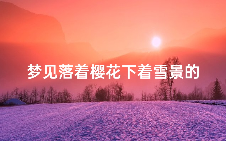 梦见落着樱花下着雪景的雨,梦见雪地樱花